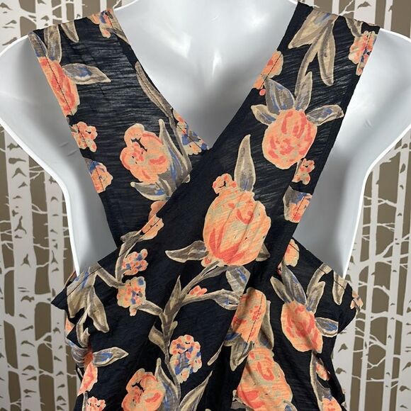 Floral Print Cross-Back Tank Top sz S - Picture 7 of 13